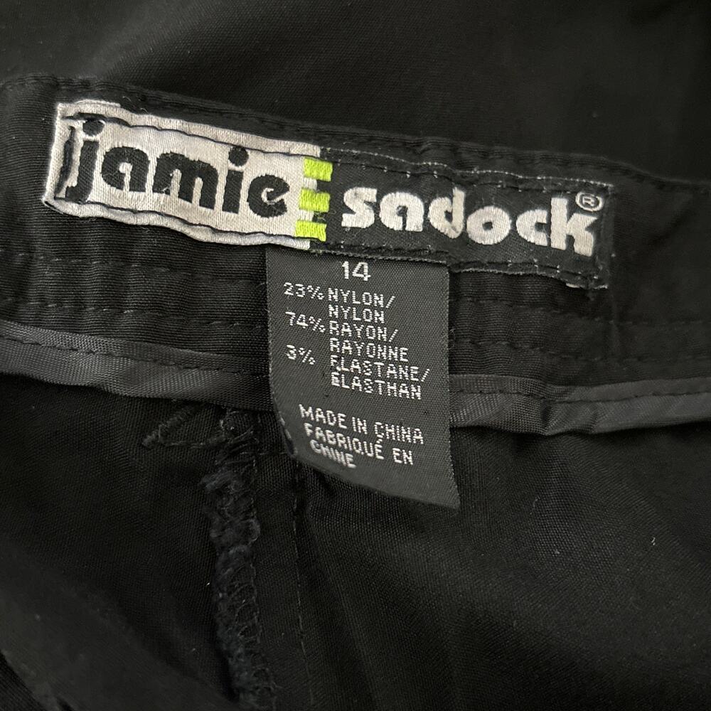 Jamie Sadock Womens Golf 14  Pants Black Nylon Golf Athletic Pants Sporty - Picture 4 of 10